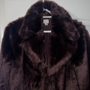 A New Day Faux fur burgundy
